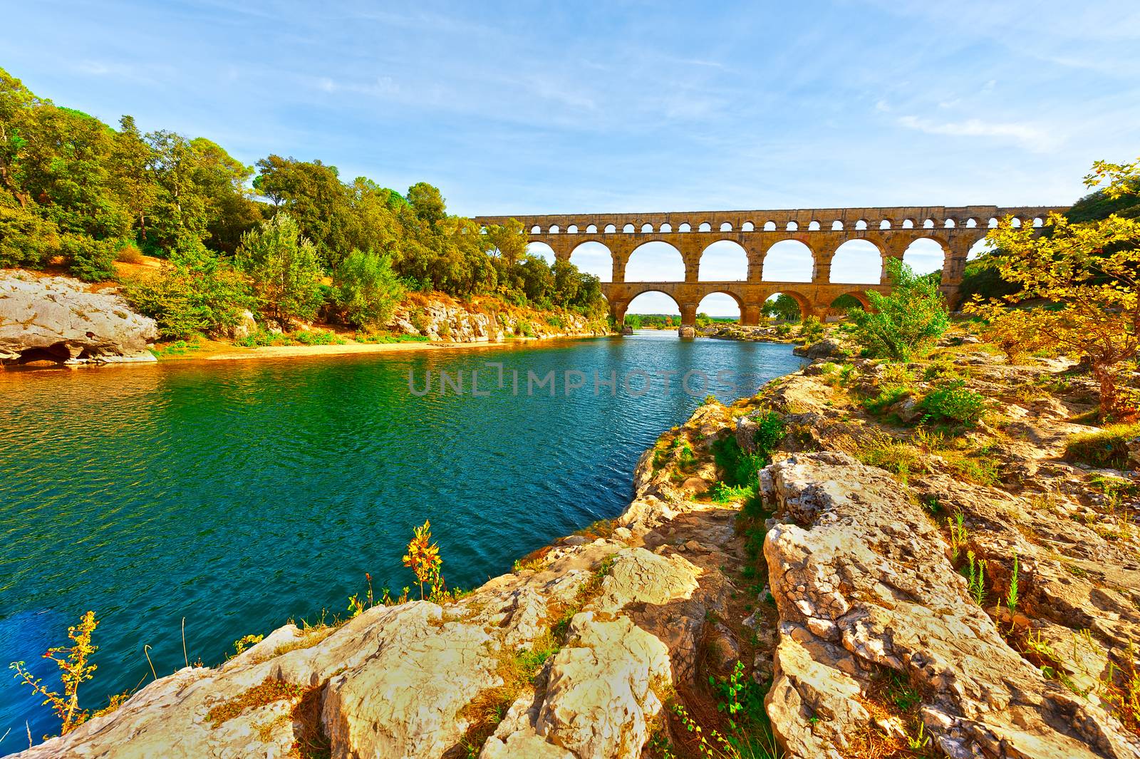 Ancient Roman Aqueduct Pont du Gard