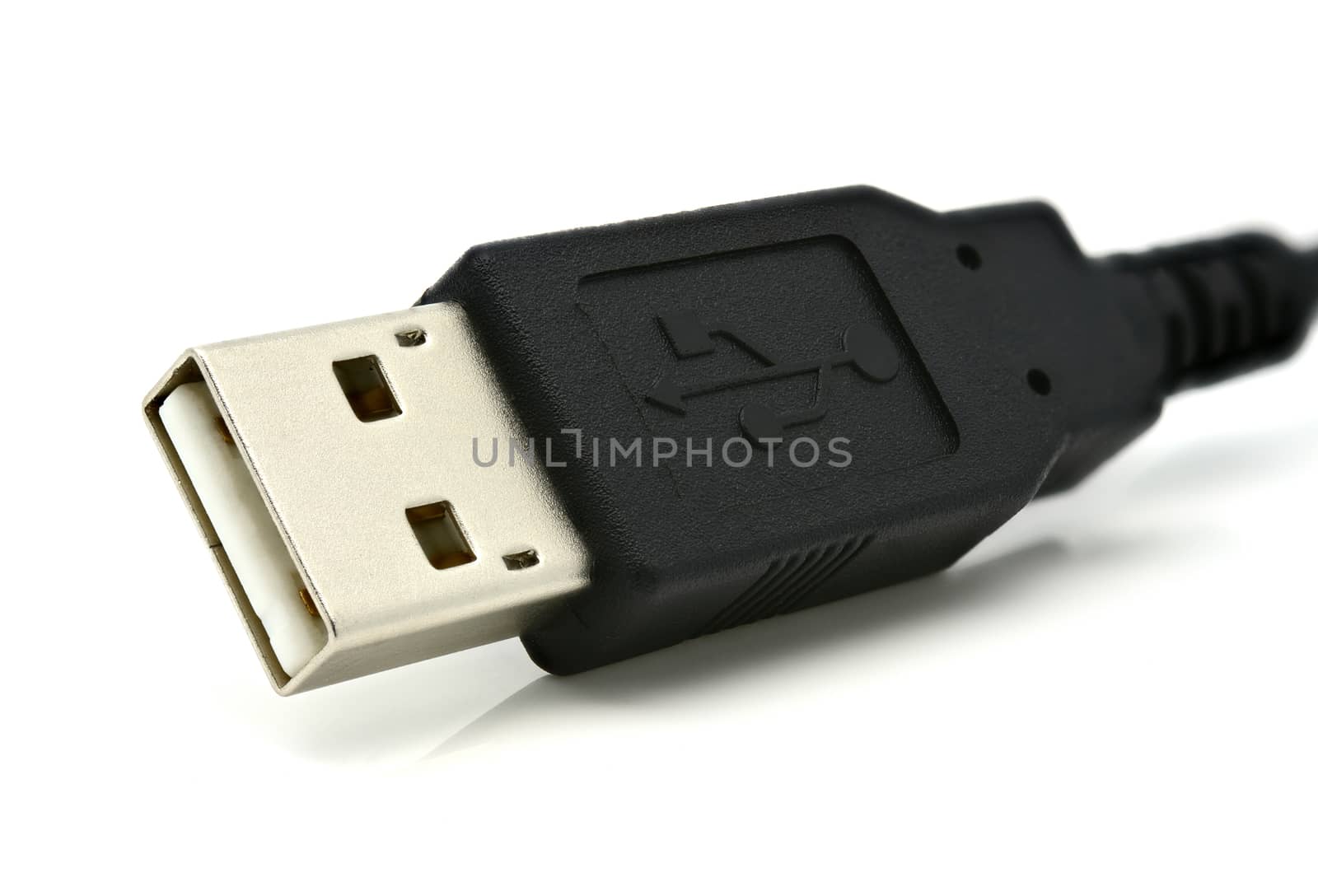 USB connection cable on a white background
