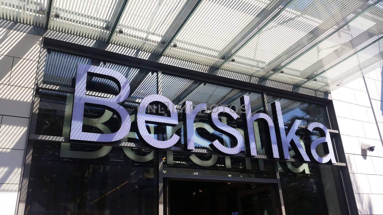 Cagnes-sur-Mer, France - September 25, 2016: The Logo of the Brand Bershka. Bershka Store Front in the City Center of Cagnes-sur-Mer (French Riviera)