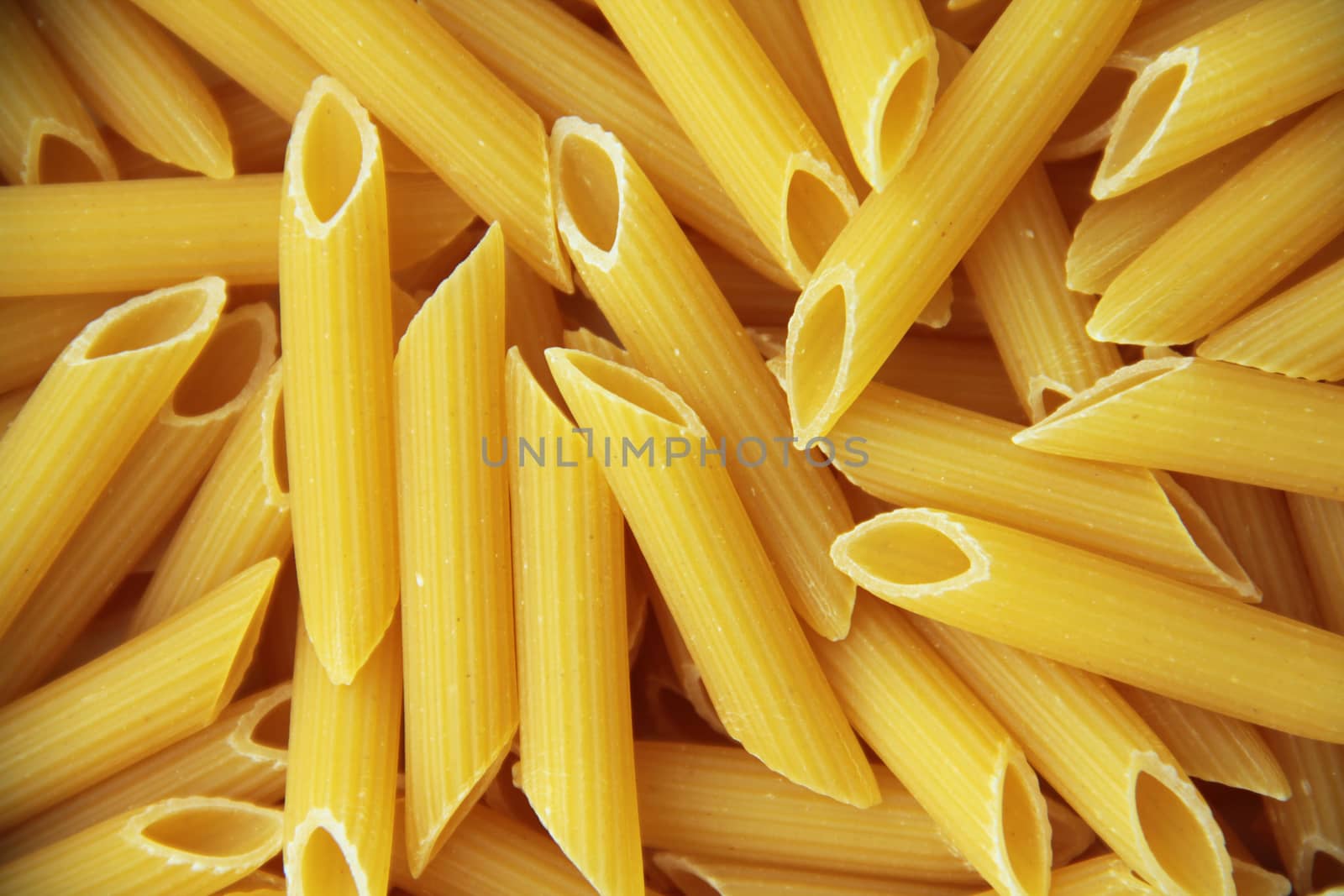 Penne pasta italian close up food background