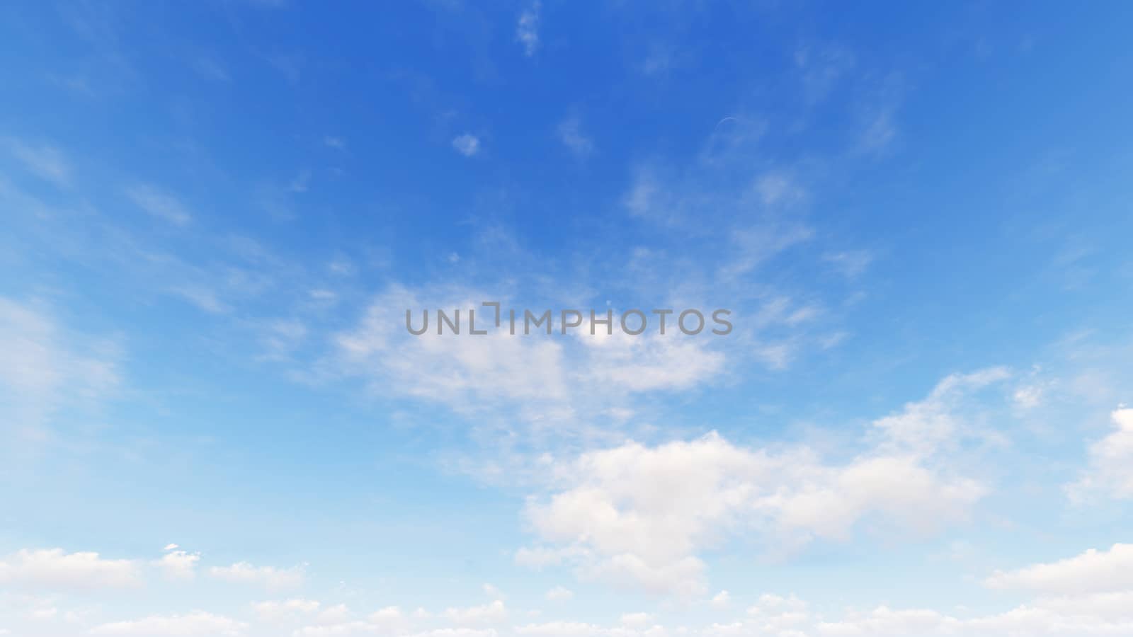 Cloudy blue sky abstract background, blue sky background with tiny clouds, 3d rendering

