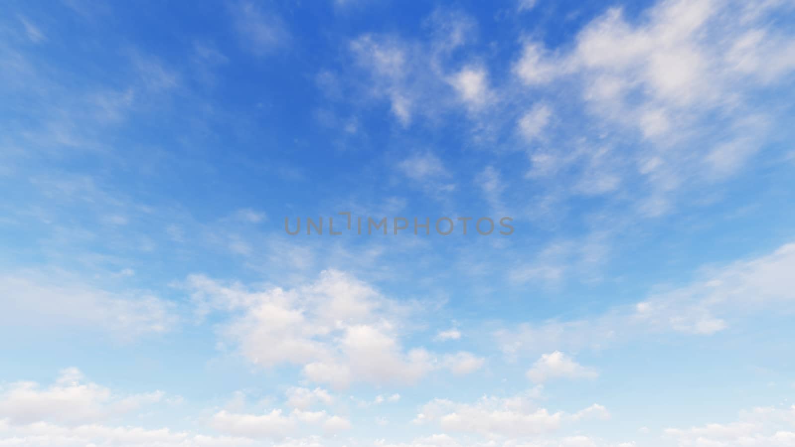 Cloudy blue sky abstract background, blue sky background with tiny clouds, 3d rendering

