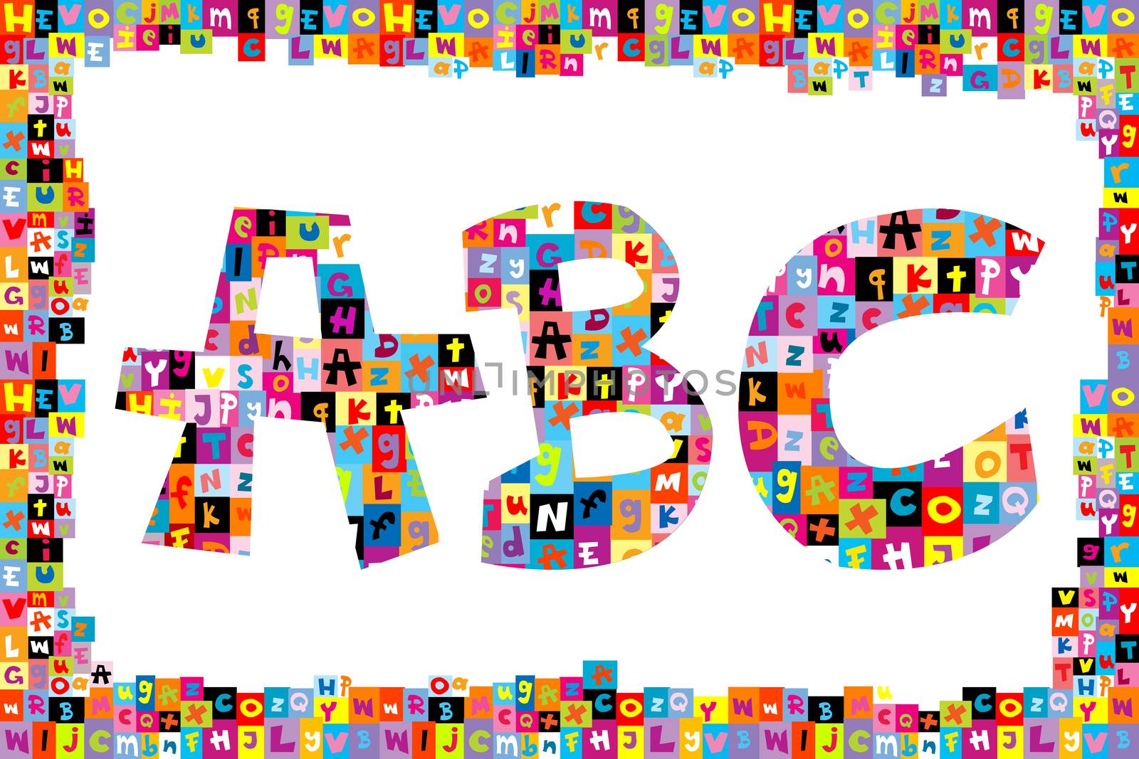 Colorful alphabet letters ABC by hibrida13