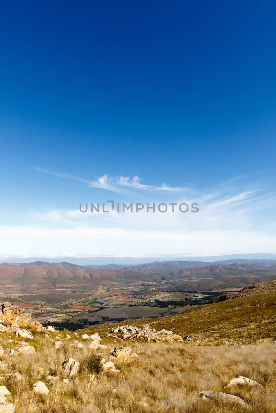 Portrait view - Clouds over the Swartberg valley in South Africa by markdescande