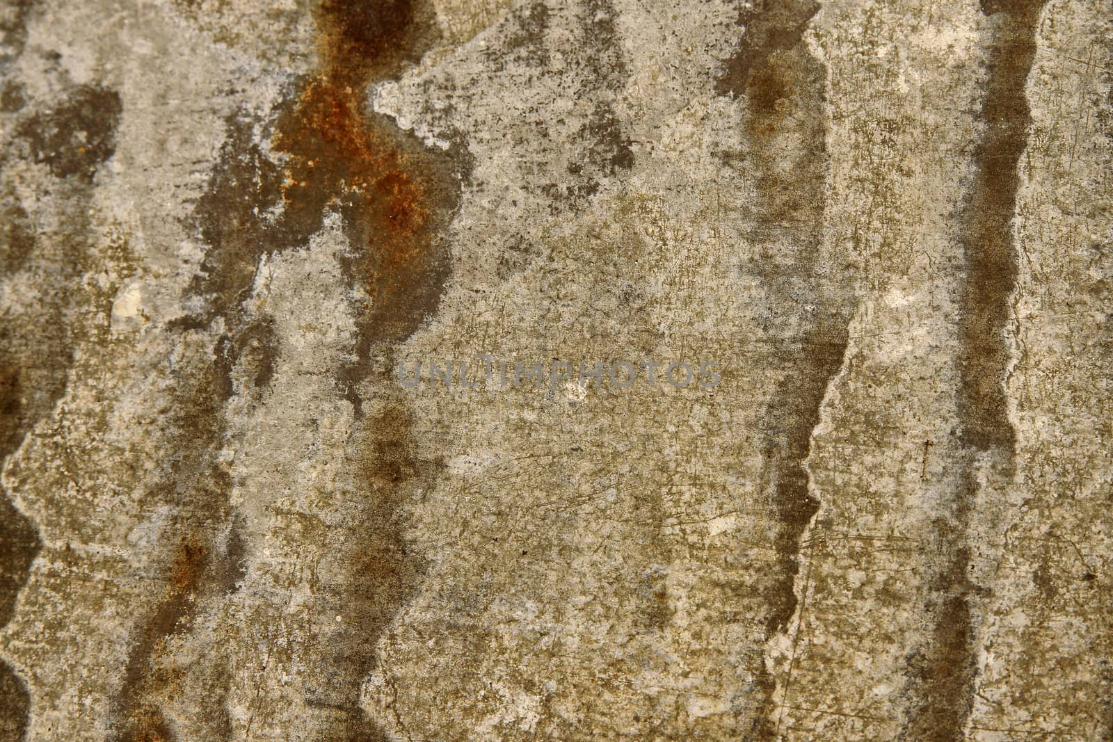 Close up photo of old rusty galvanized iron sheet texture.