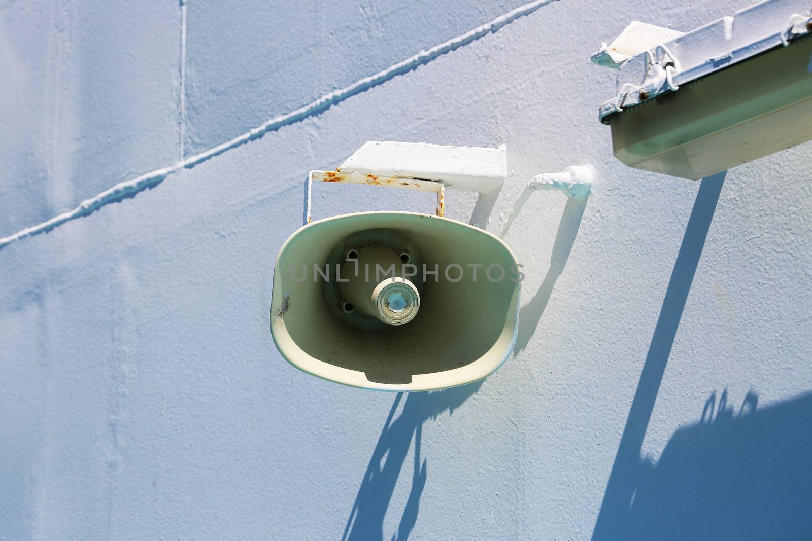 Speaker On The Ship On White Background