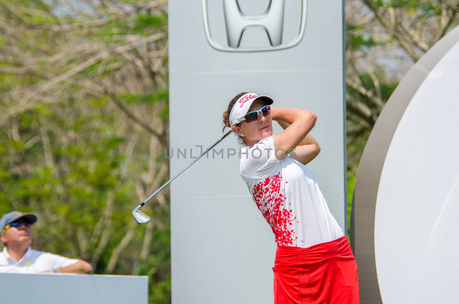 CHONBURI - FEBRUARY 28 : Brittany Lang of USA in Honda LPGA Thailand 2016 at Siam Country Club, Pattaya Old Course on February 28, 2016 in Chonburi, Thailand.