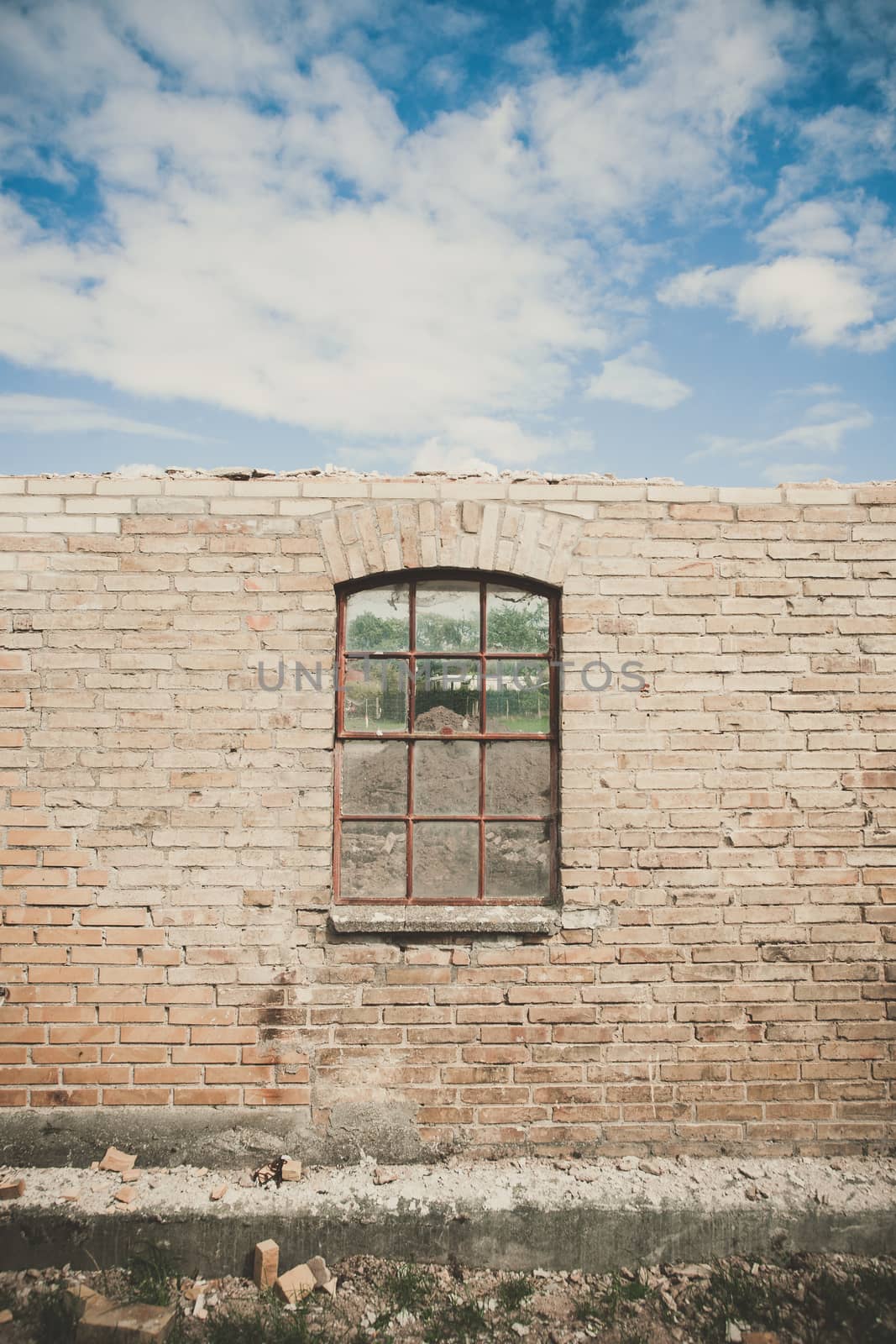 Old window on a wall by Sportactive