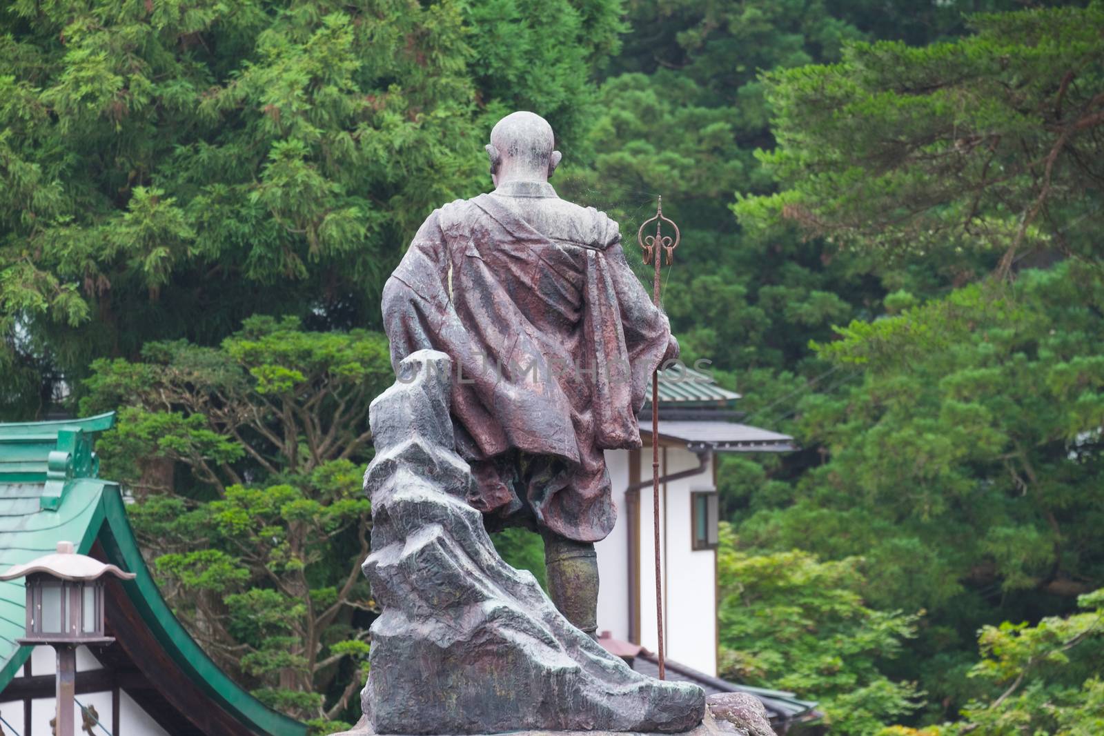 Statue of Buddhist near Rinnoji Temple at nikko,Japan