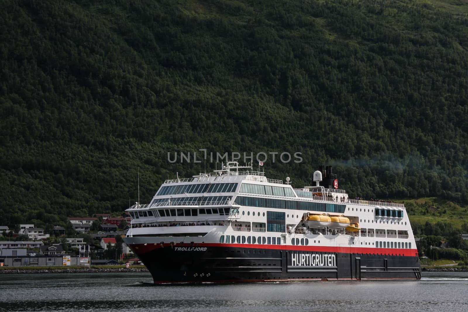 Trollfjord is one of the ships in Hurtigruten.  Taken outside Tromsoe