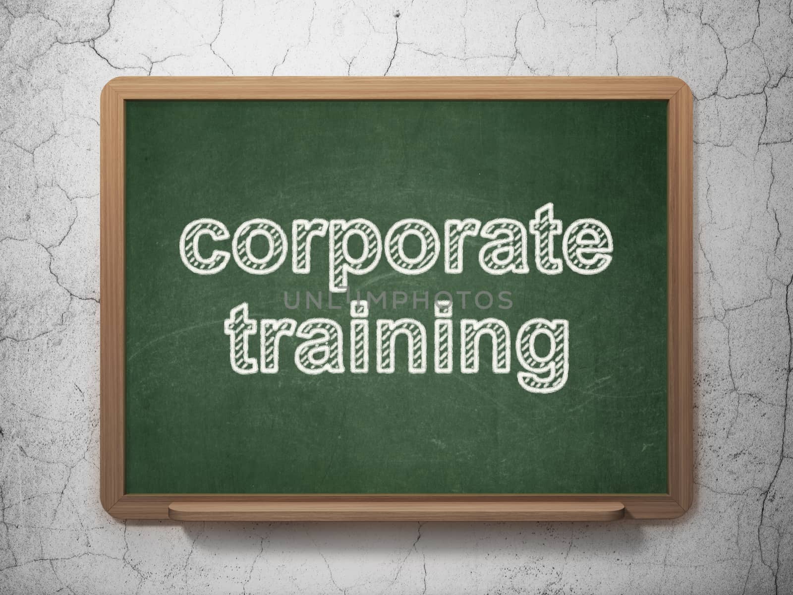 Learning concept: Corporate Training on chalkboard background by maxkabakov