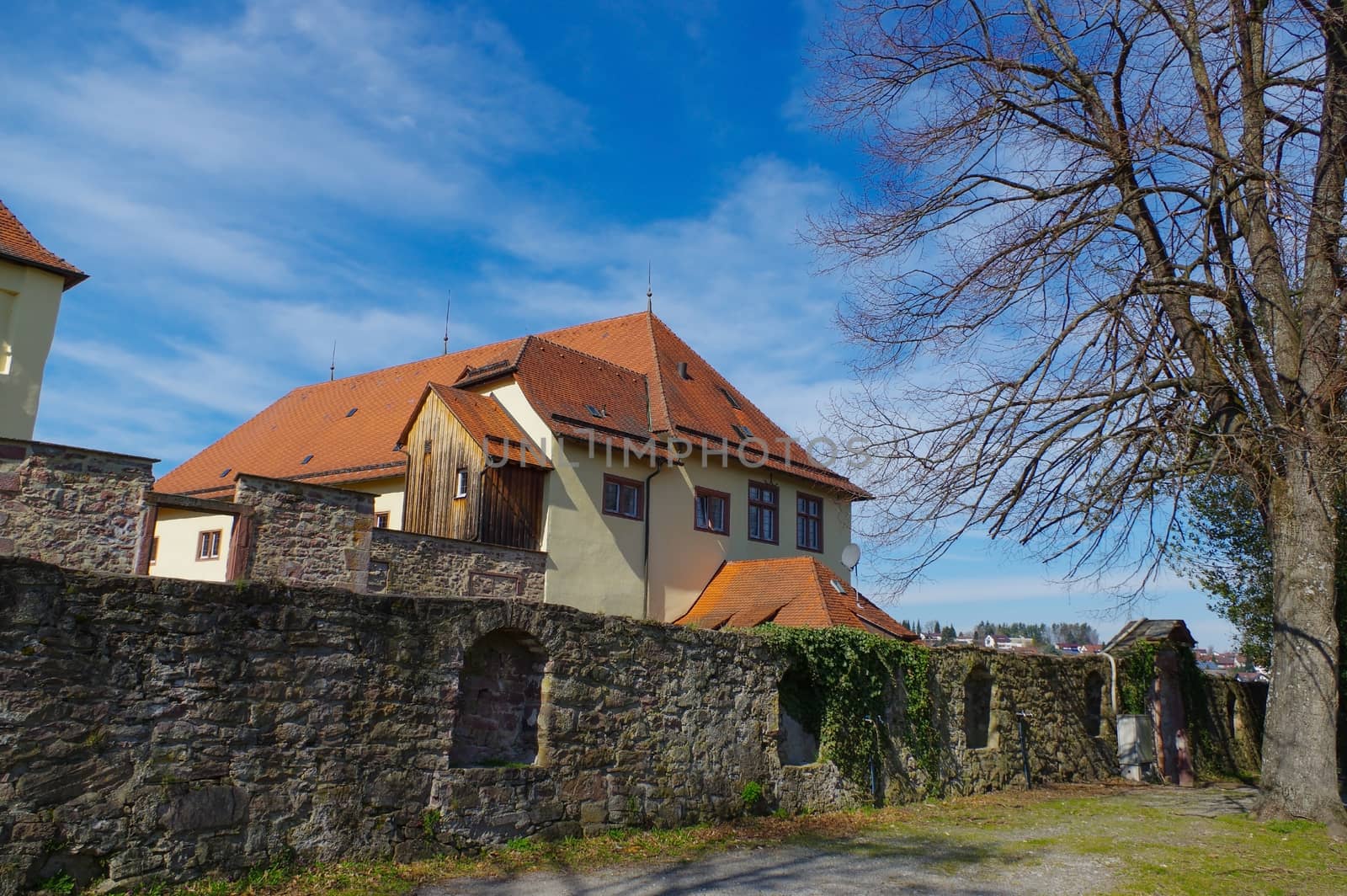 NEUENBUERG, GERMANY, April 07 2015: Castle in Neuenbuerg near Pforzheim, Black Forest Germany