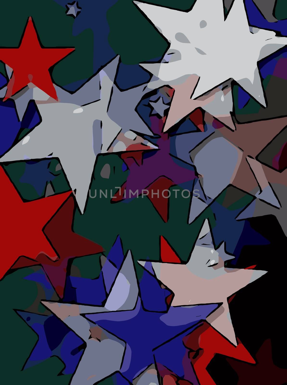 Abstract background full of stars for design and print by skrotov