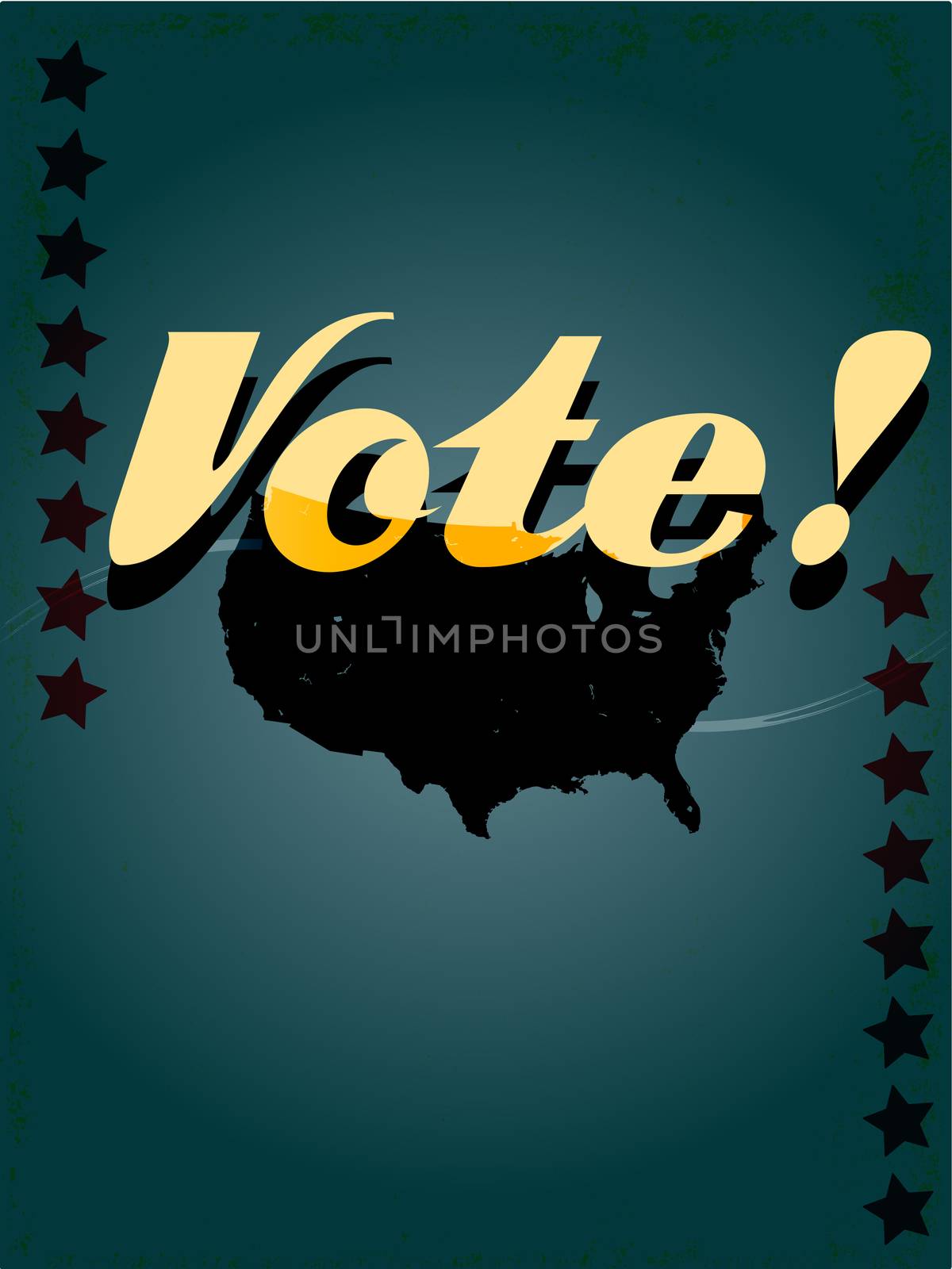 A poster with text space for USA elections