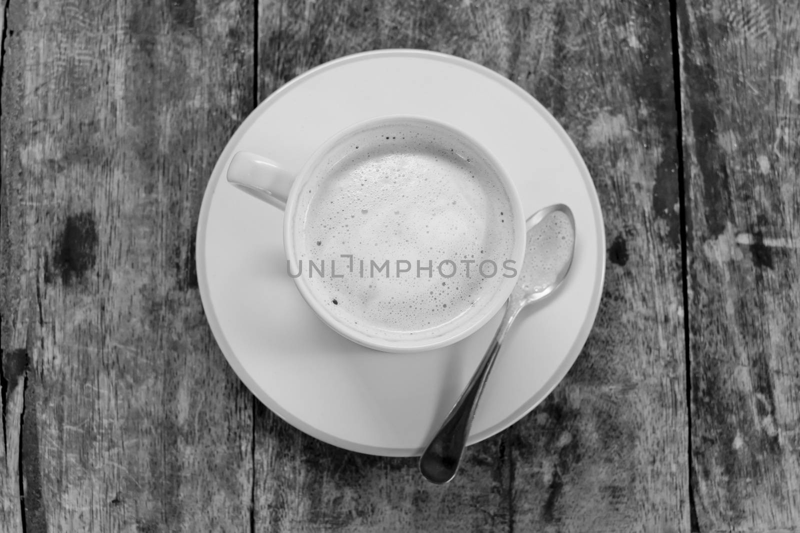 Black and White A cup of cafe latte by art9858