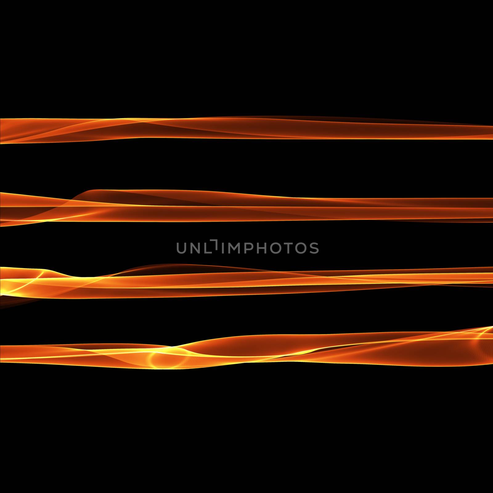 Set of abstract red smoke fire brushes over black background. Wavy elegant collection elements for your design and art by skrotov