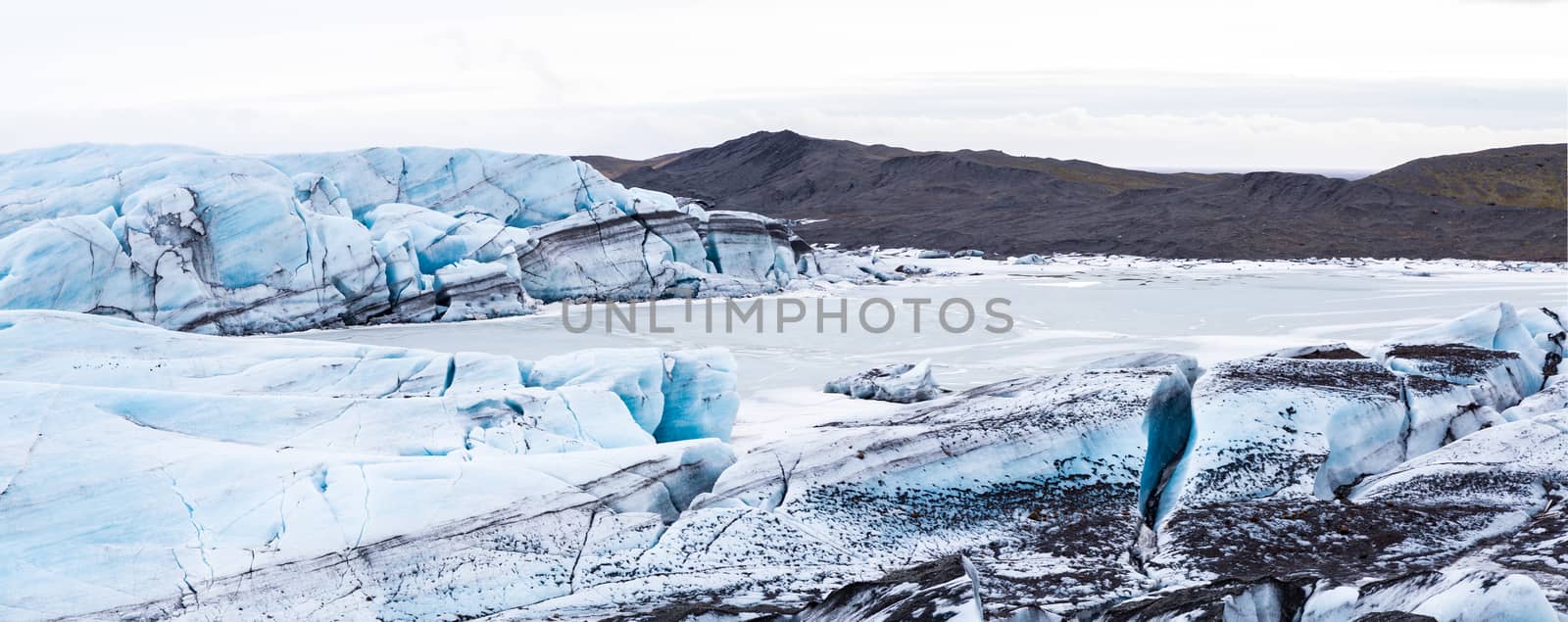 Panorama Iceland Glacier Svinafell national park