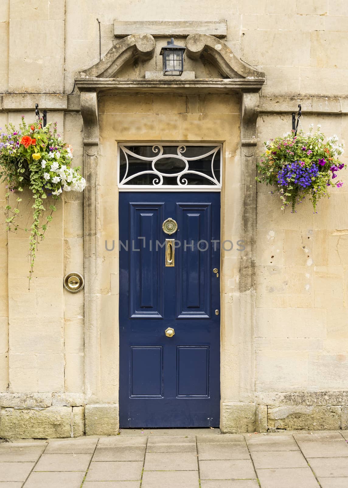 British door in an old village in south of England