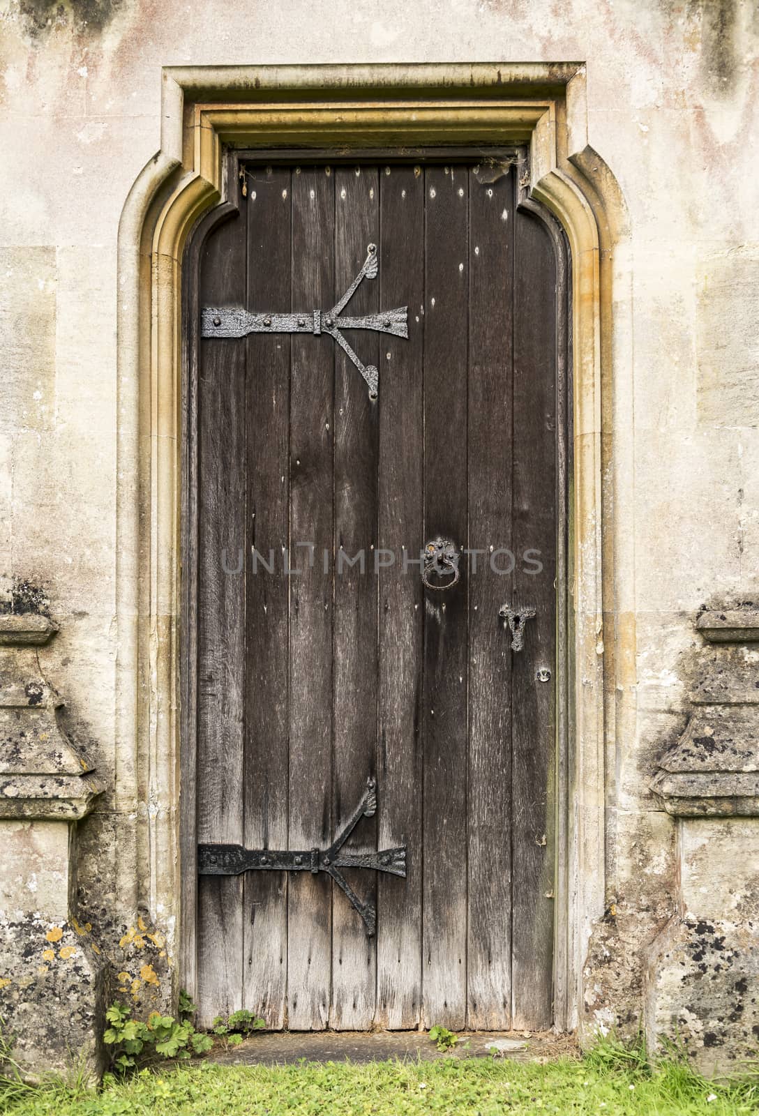 The beautifully detailed doorway of a British church