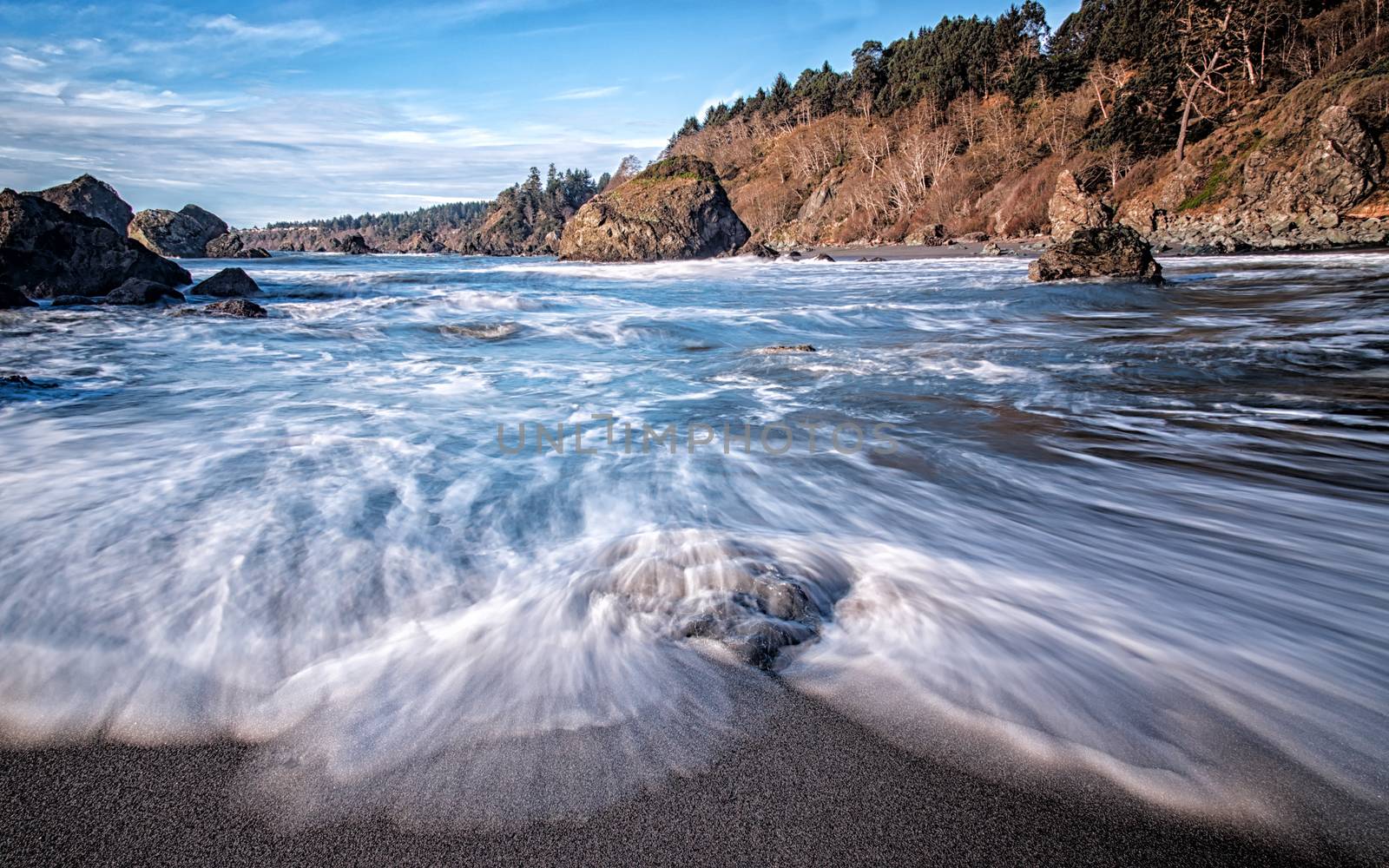 Beautiful Beach with Ocean Waves by backyard_photography