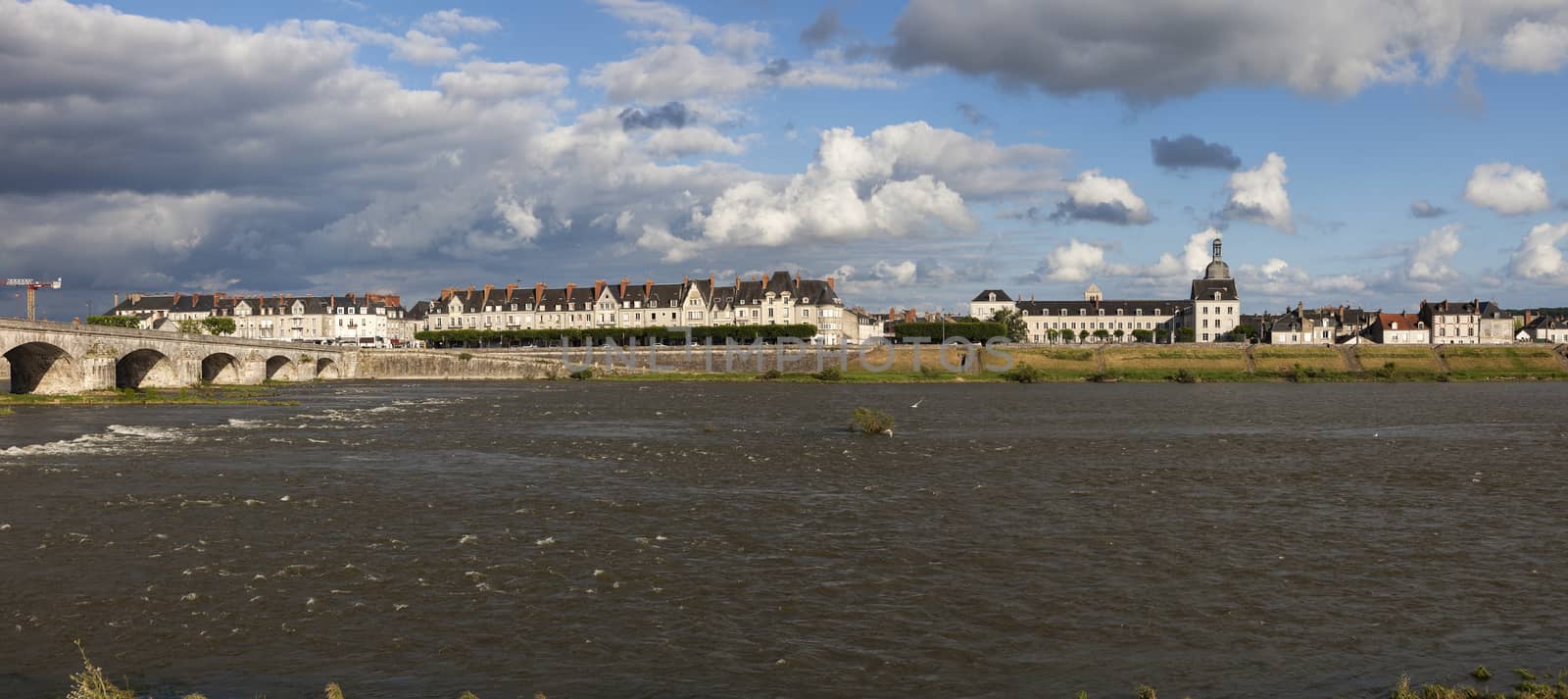 Jacques Gabriel Bridge in Blois. Blois, Pays de la Loire, France