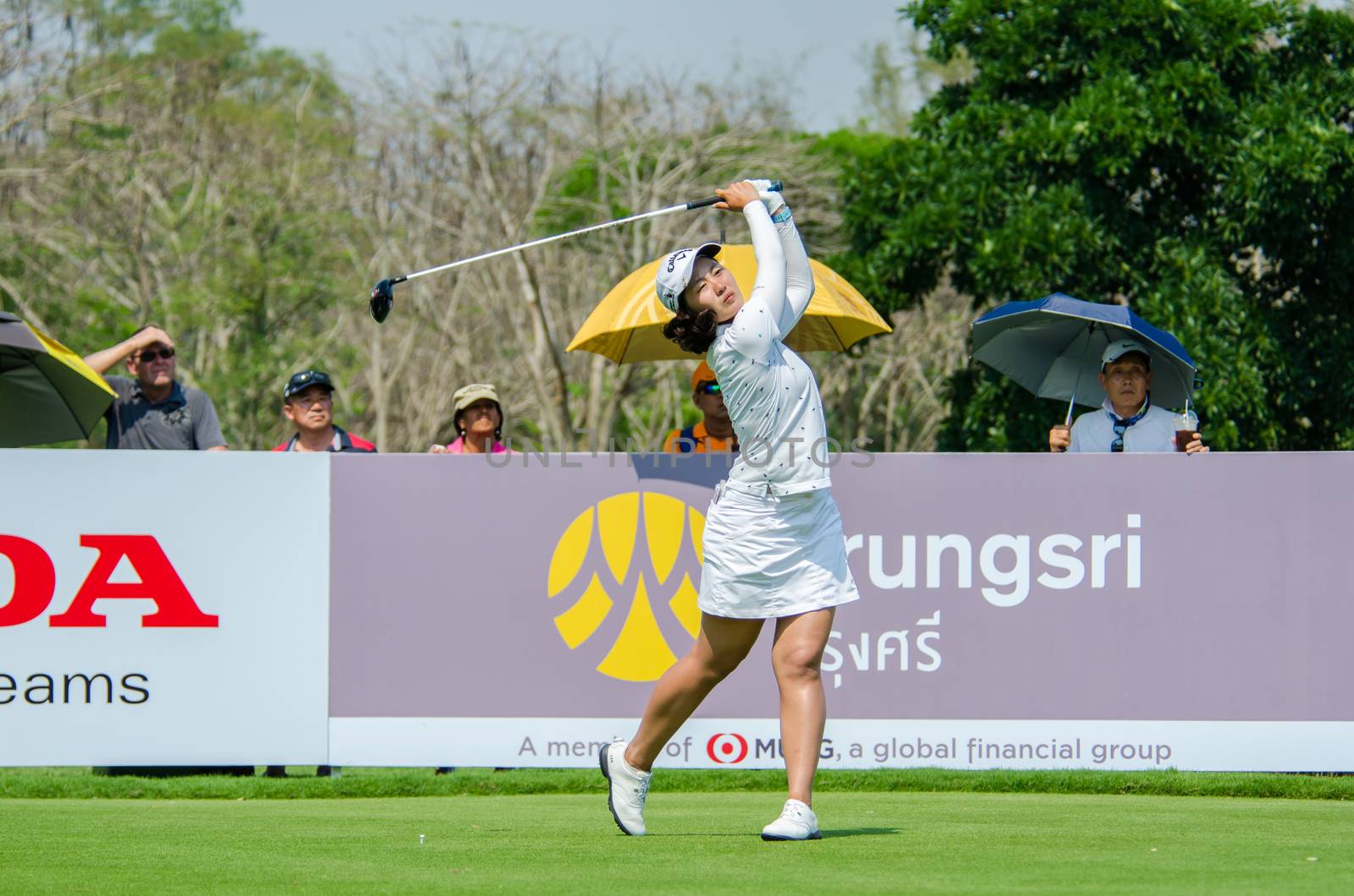 CHONBURI - FEBRUARY 28 : Xi Yu Lin of China in Honda LPGA Thailand 2016 at Siam Country Club, Pattaya Old Course on February 28, 2016 in Chonburi, Thailand.