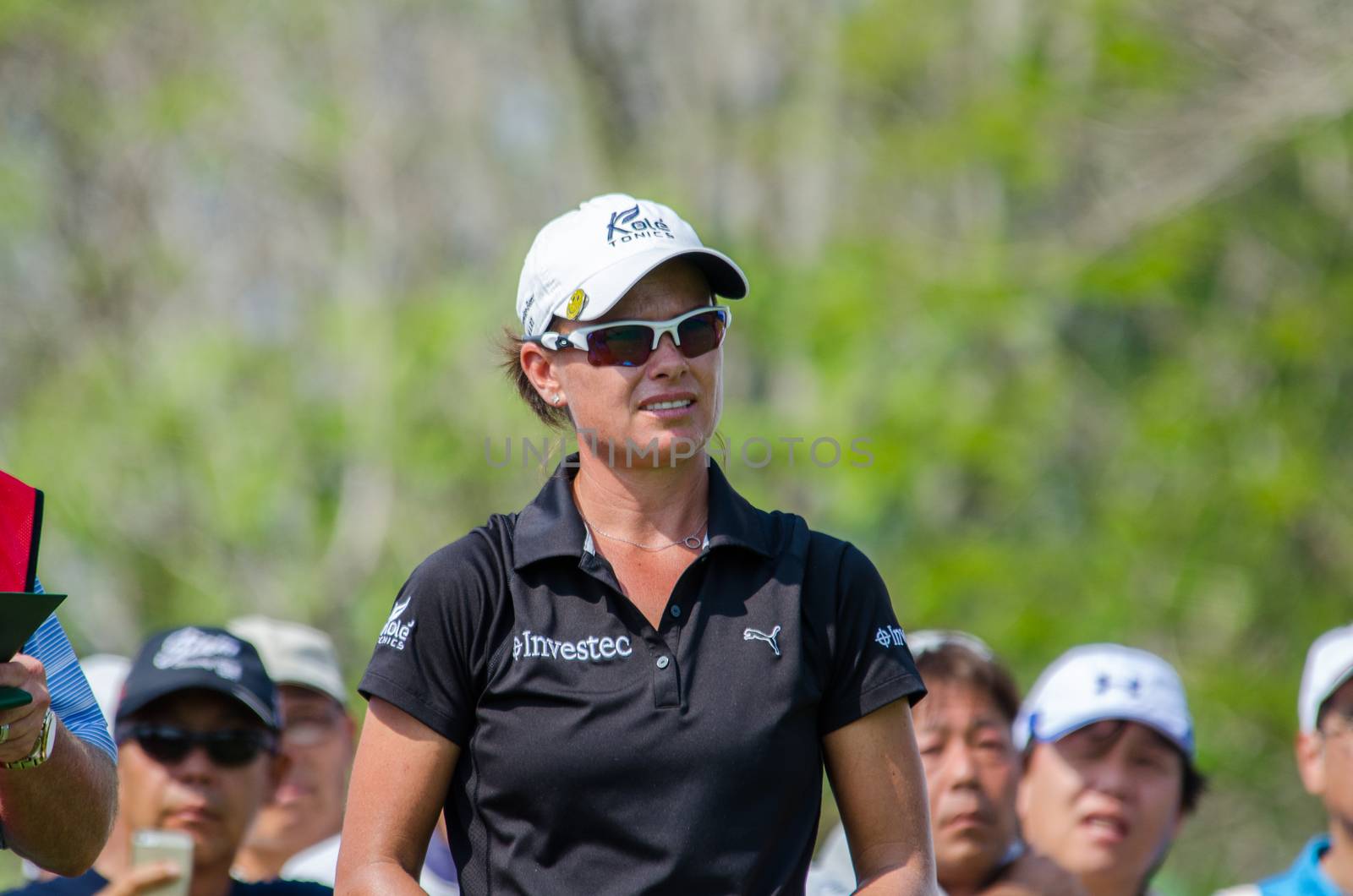 CHONBURI - FEBRUARY 28 : Lee-Anne Pace of South Africa in Honda LPGA Thailand 2016 at Siam Country Club, Pattaya Old Course on February 28, 2016 in Chonburi, Thailand.