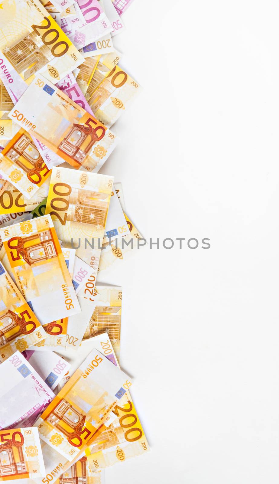 Background of euros with space for text.