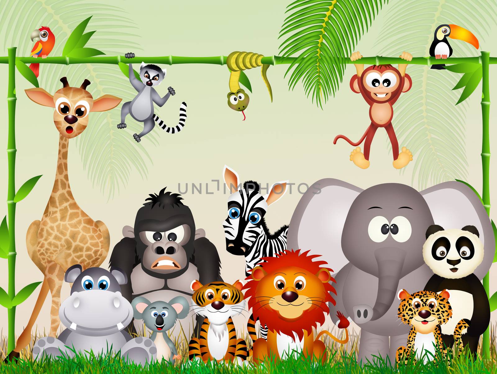 wild animals in the jungle by adrenalina