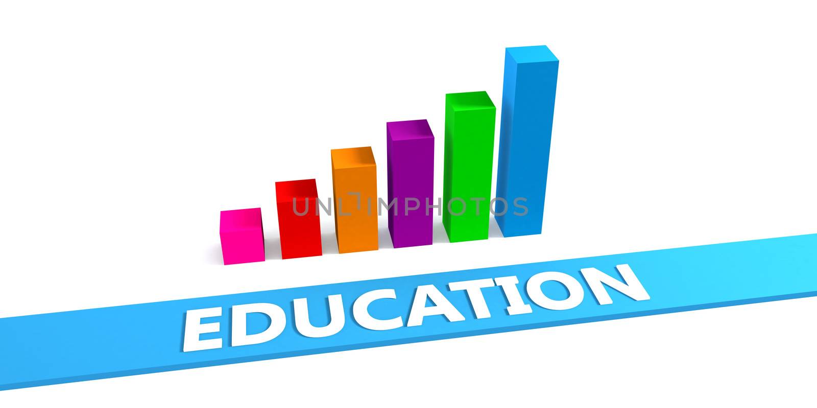 Great Education Concept with Good Chart Showing Progress