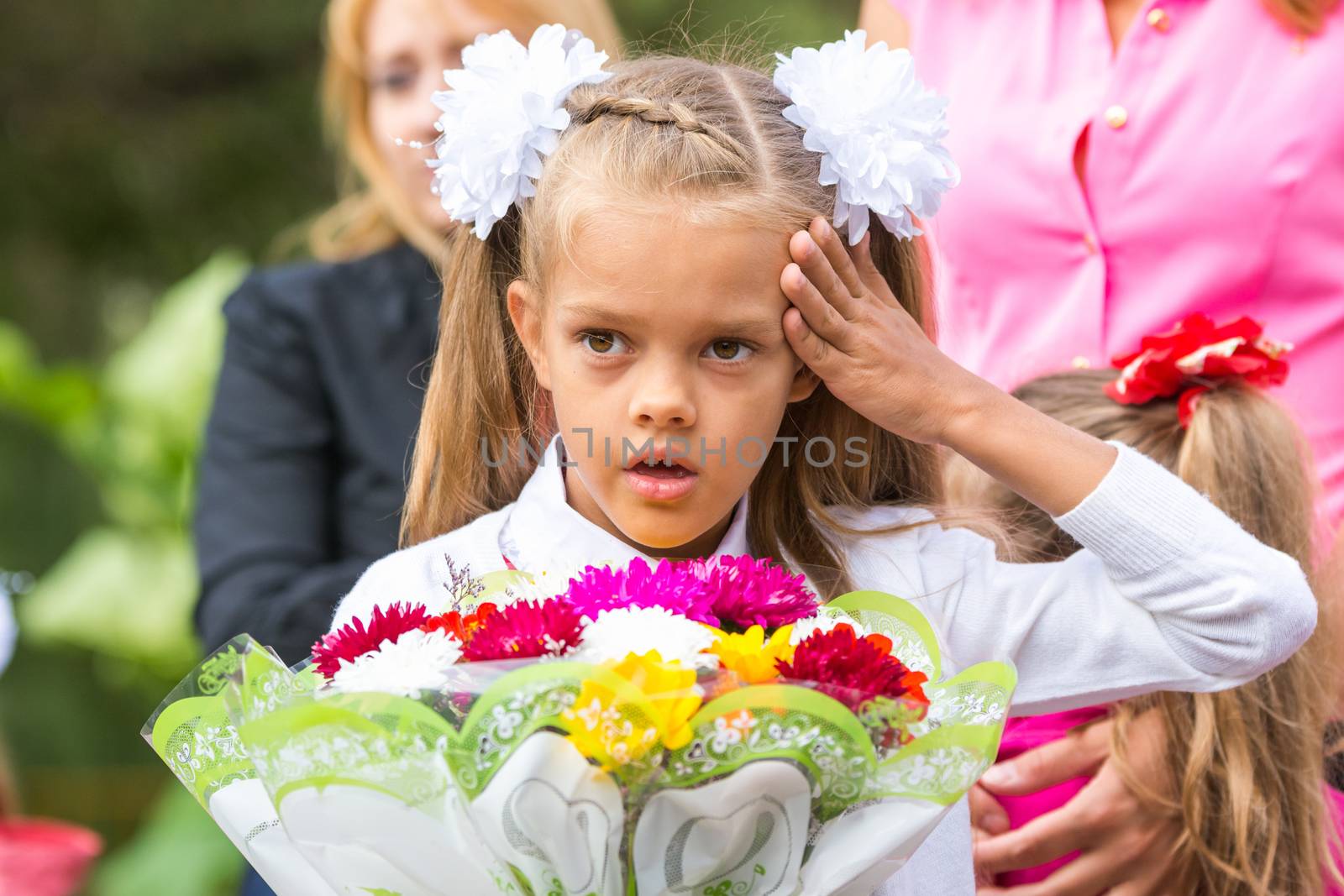 In first-grade headache before going to school the first of September by Madhourse