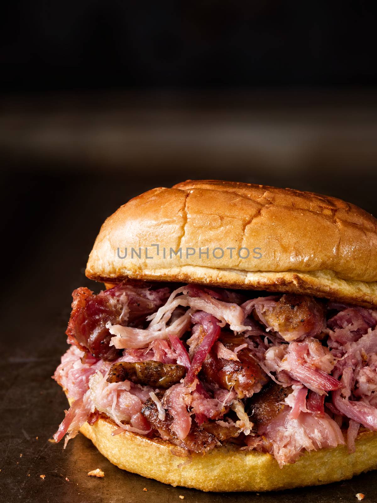 rustic american pulled pork sandwich by zkruger