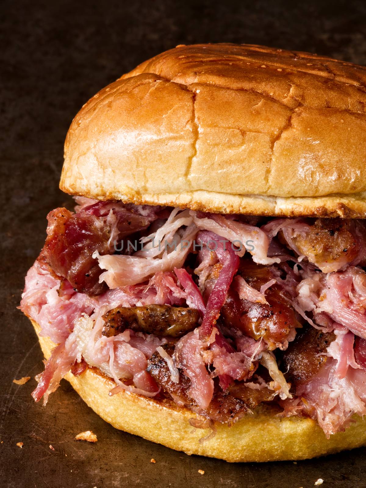 rustic american pulled pork sandwich by zkruger