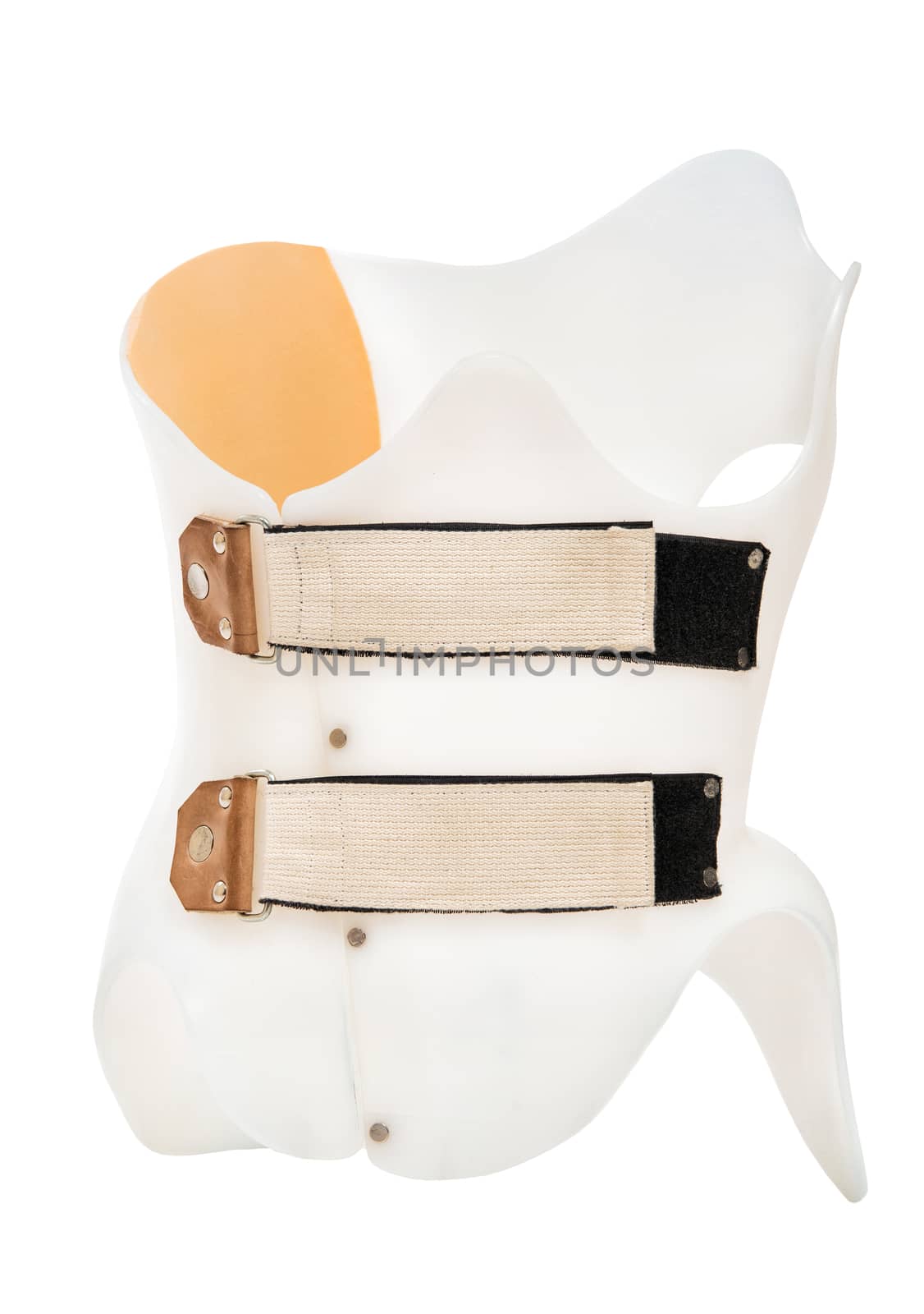 Corset Chenot. The correction device for the treatment of scoliosis. Isolated on white background. 