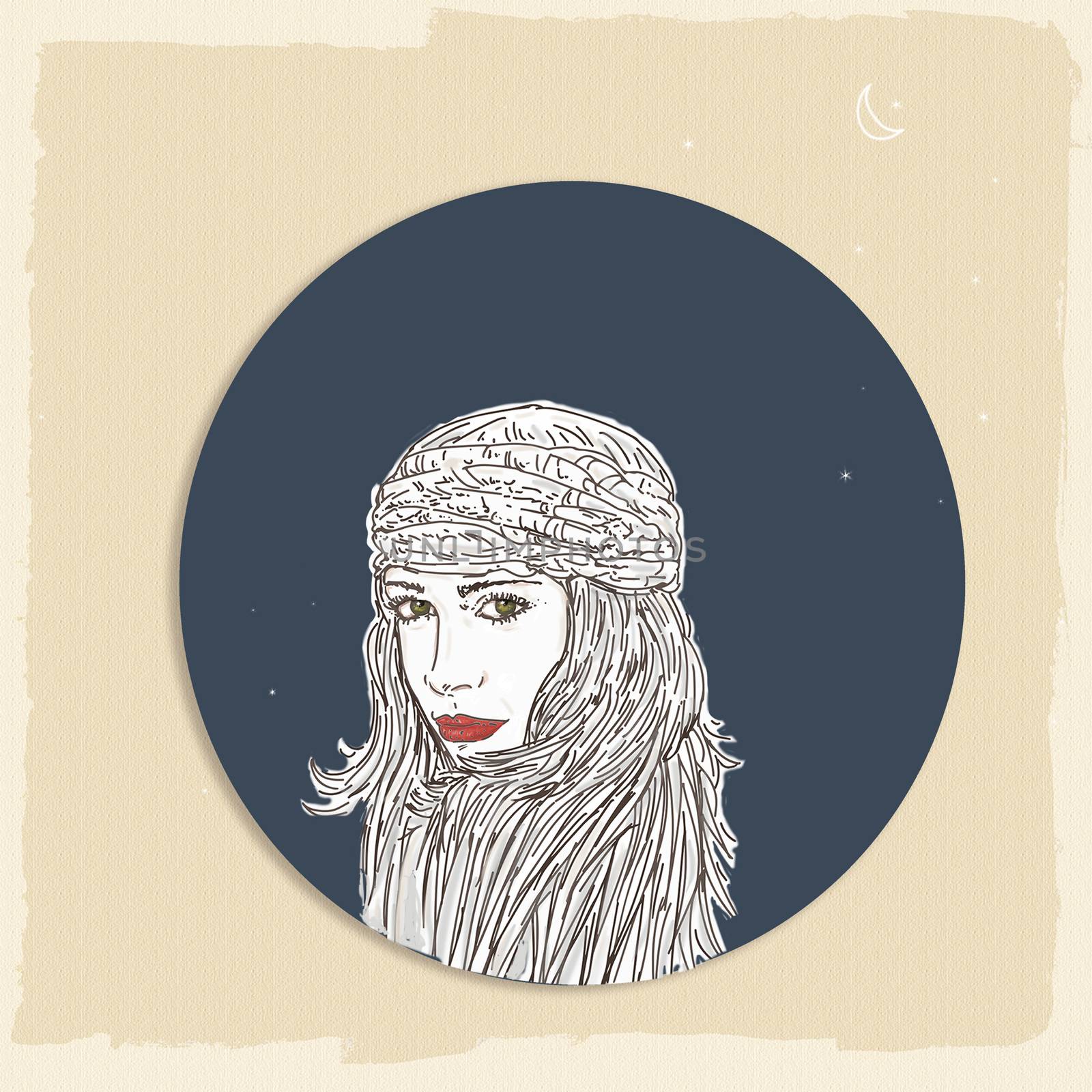 A girl with bandana