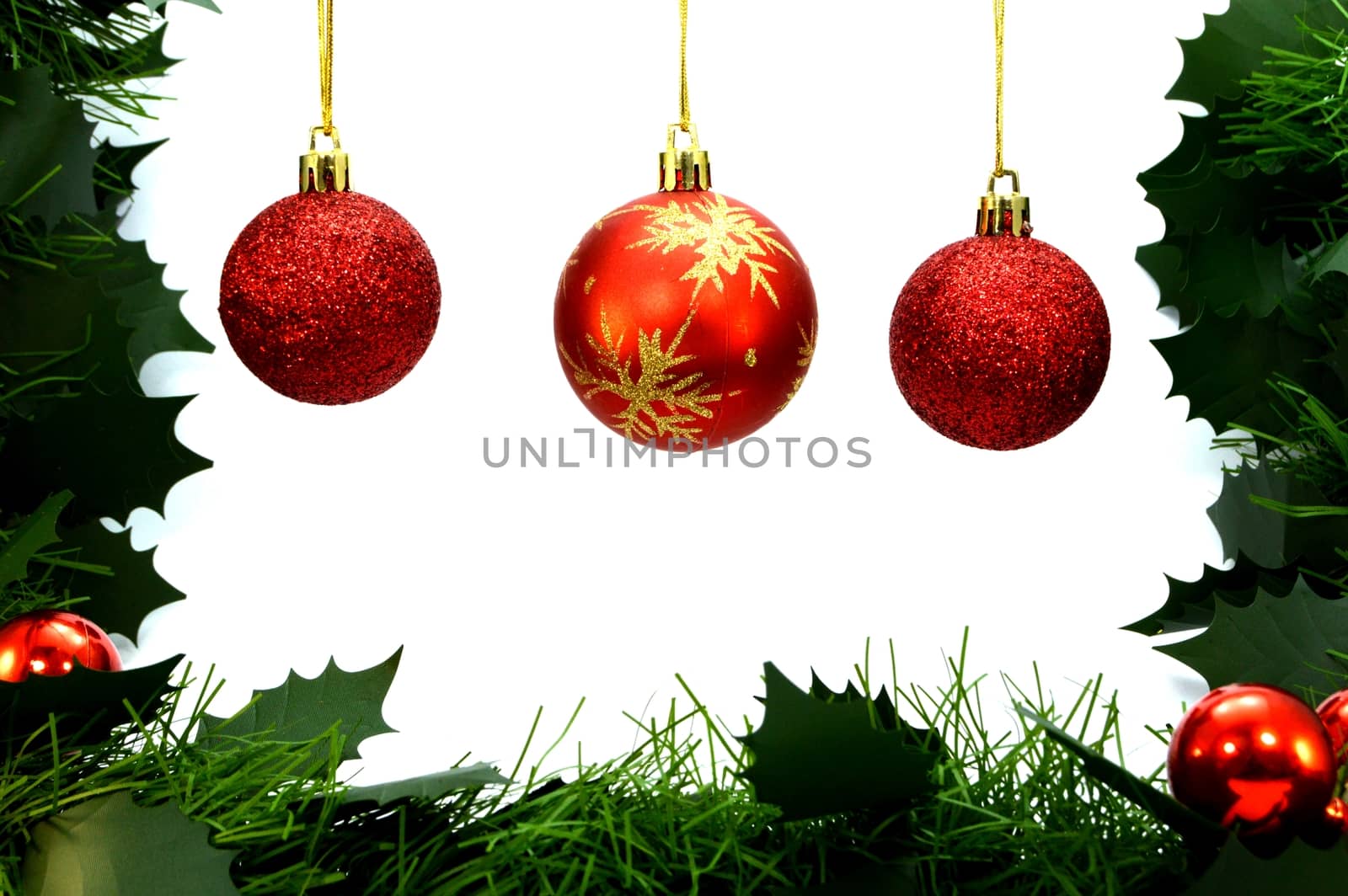 Three Christmas baubles suspended. by Philou1000