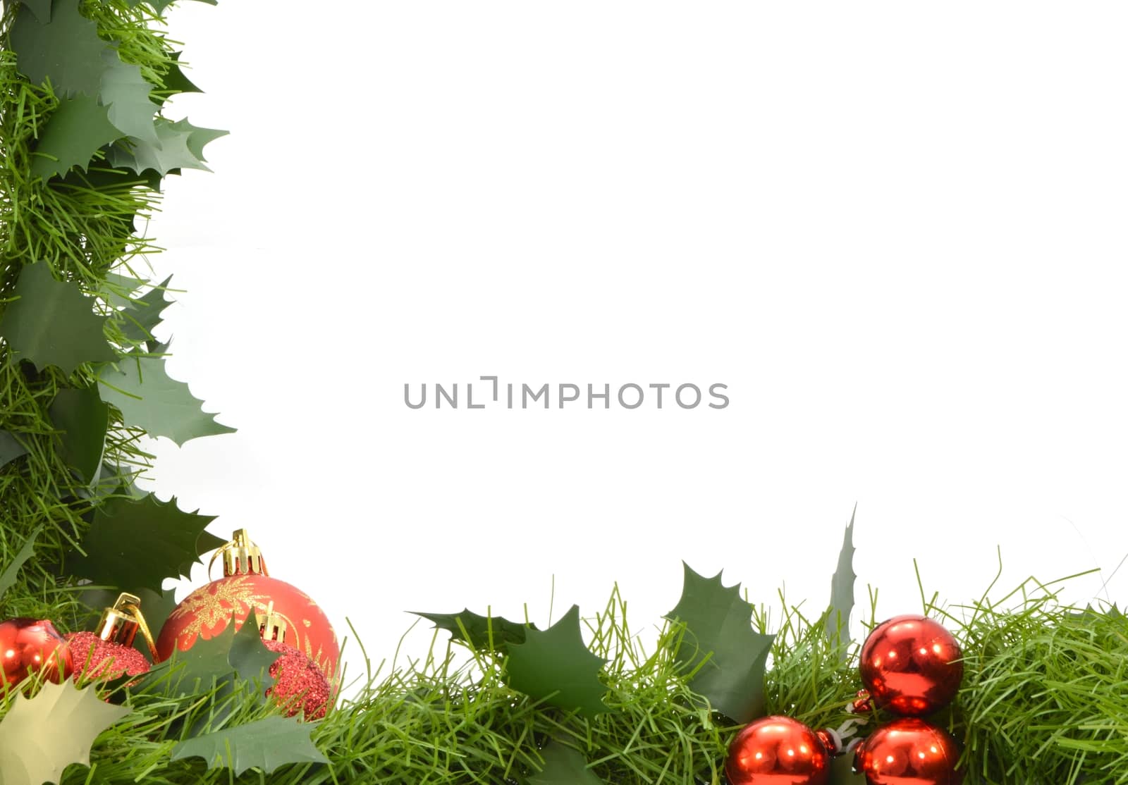 Christmas baubles to place in a corner with a branch of fir tree.