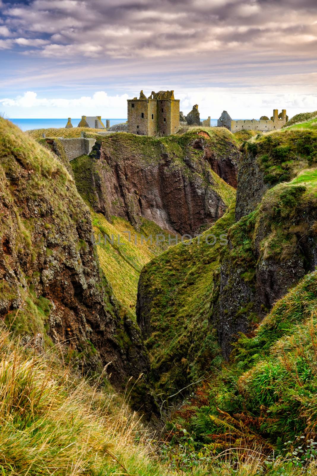 Dunnottar Castle near Stonehaven in Aberdeenshire, Scotland. by numskyman