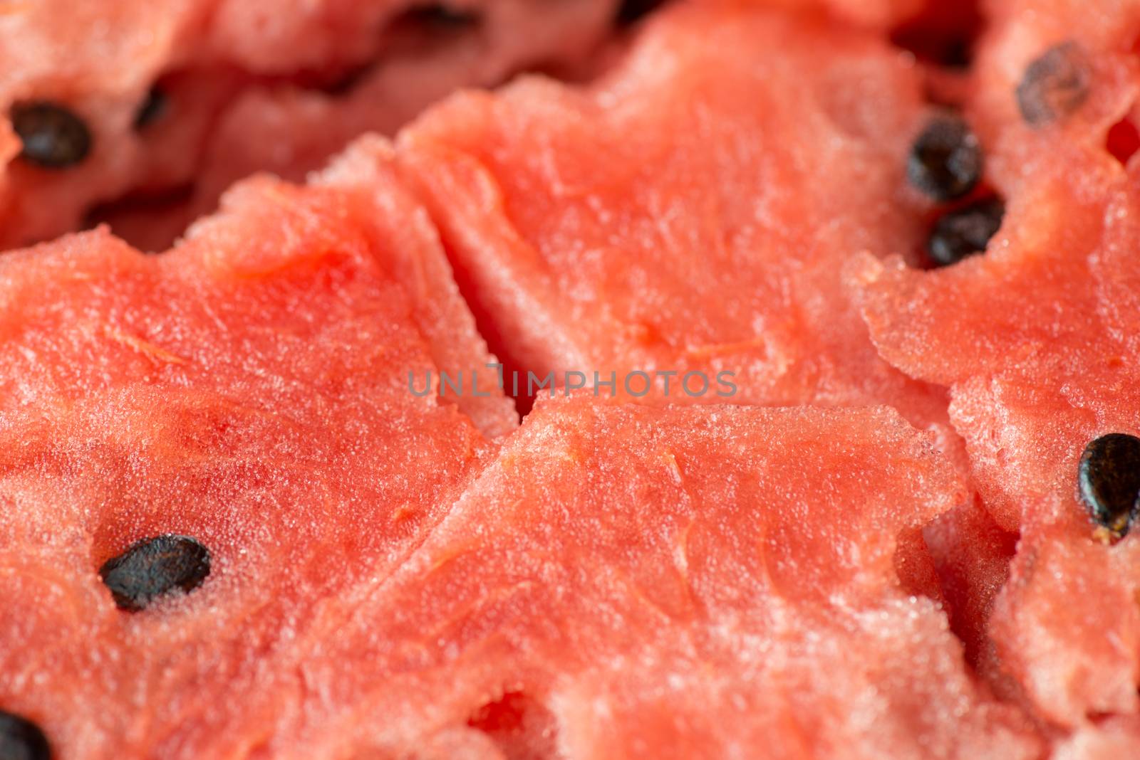 ripe watermelon flesh closeup macro texture background by skrotov