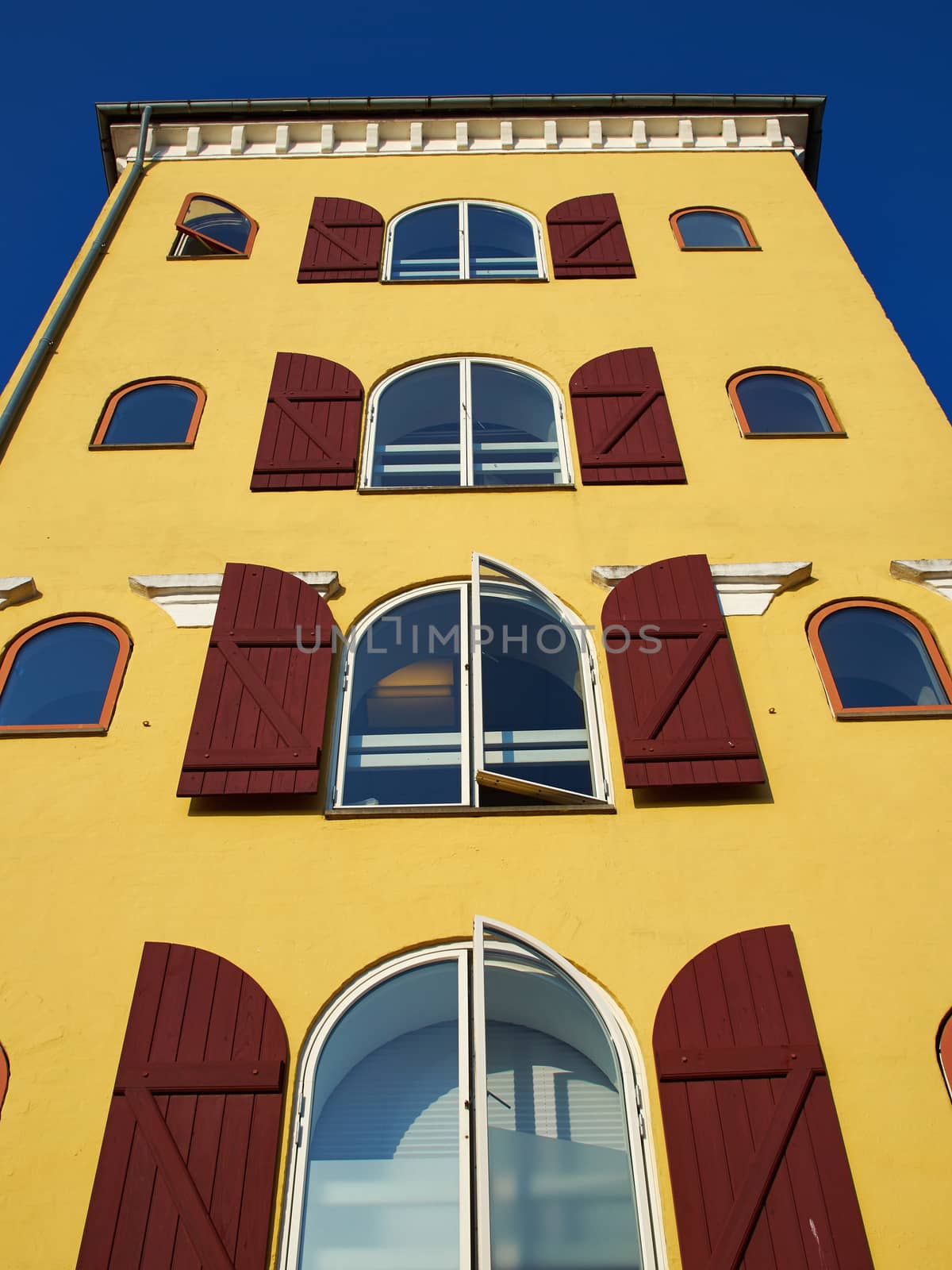 Colorful old traditional houses Denmark by Ronyzmbow