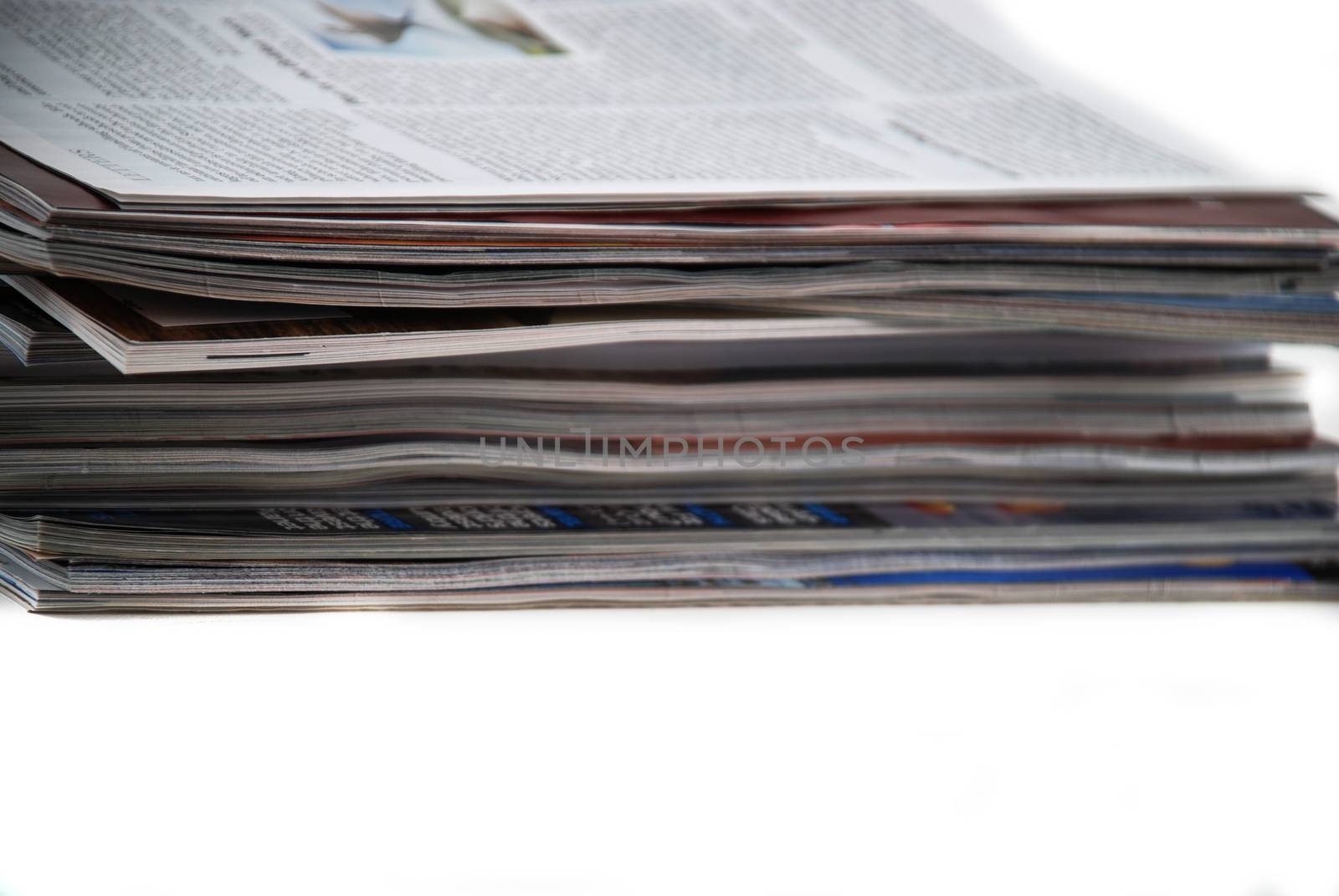 stock pictures of a stack of newspapers or magazines