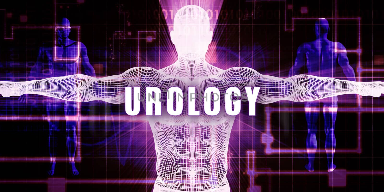Urology as a Digital Technology Medical Concept Art