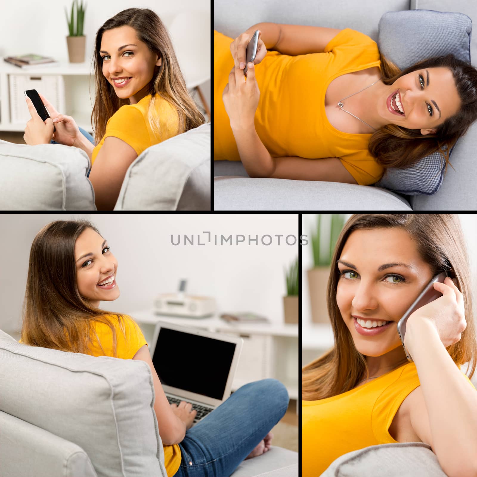 Beautiful woman at home by Iko