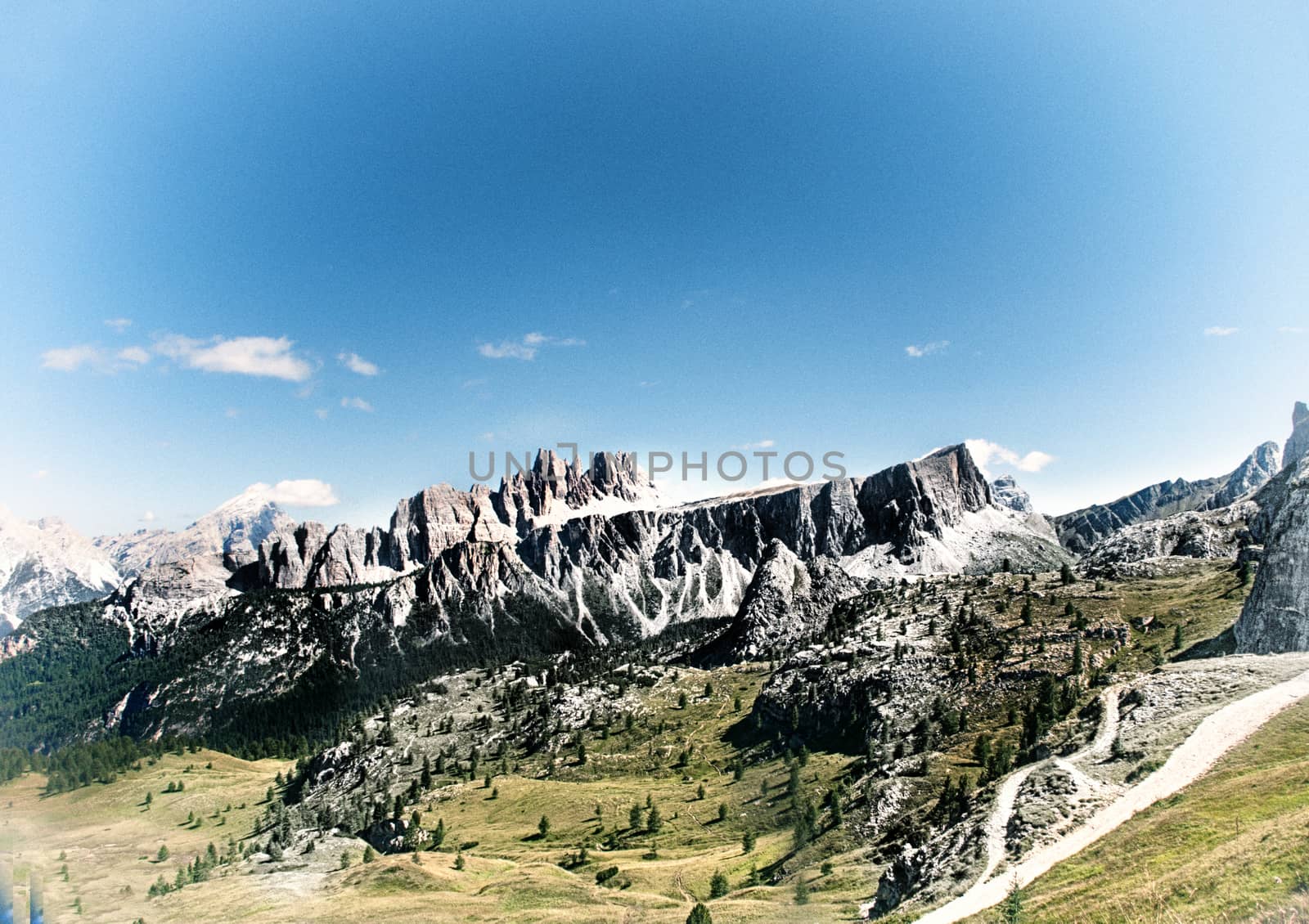 Landscape on Dolomites mountains