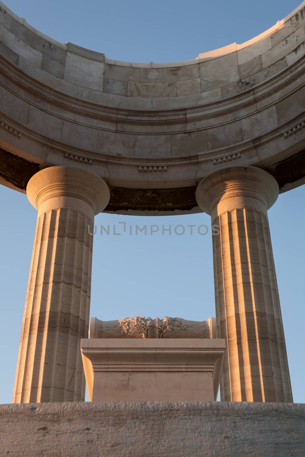 Closeup of the war memorial at sunset, Ancona, Italy by LuigiMorbidelli