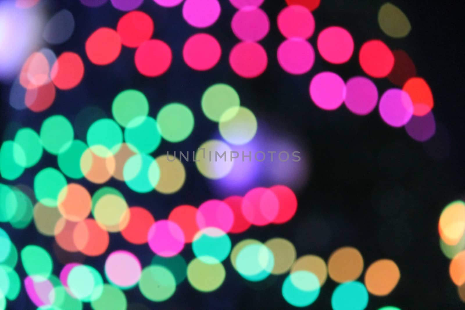 Abstract Bokeh Christmas circles of light