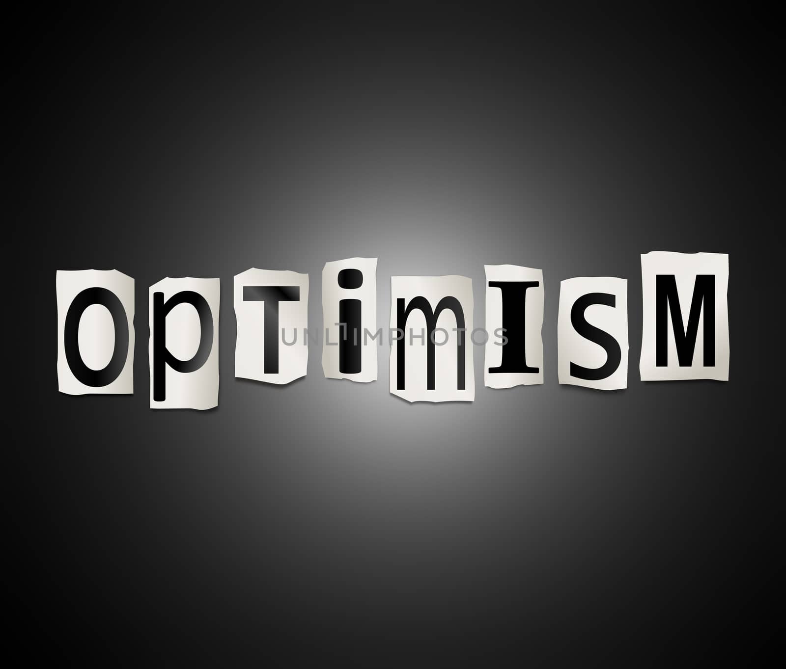 Optimism word concept. by 72soul