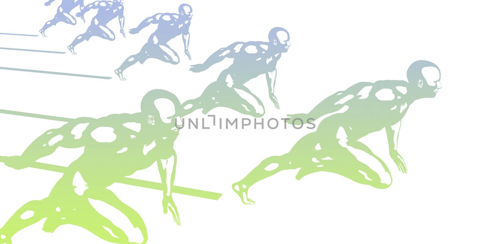Sports Technology Abstract Concept Background as Art