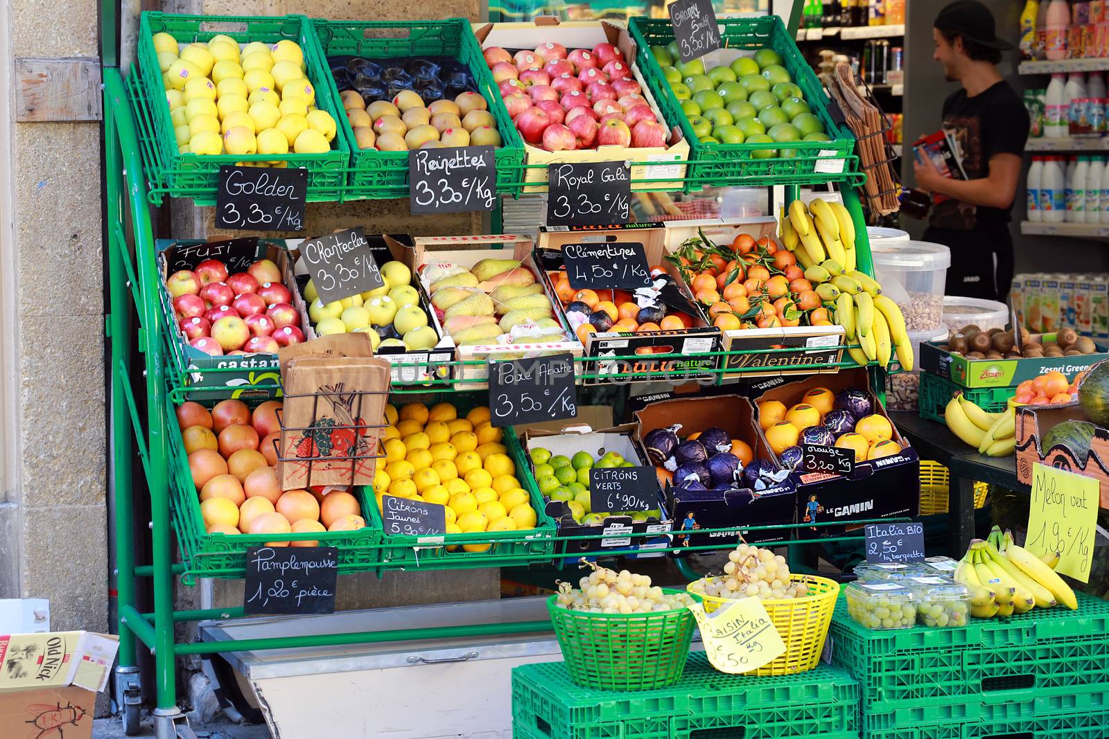 Fruit Stand at the Street Market in France by bensib