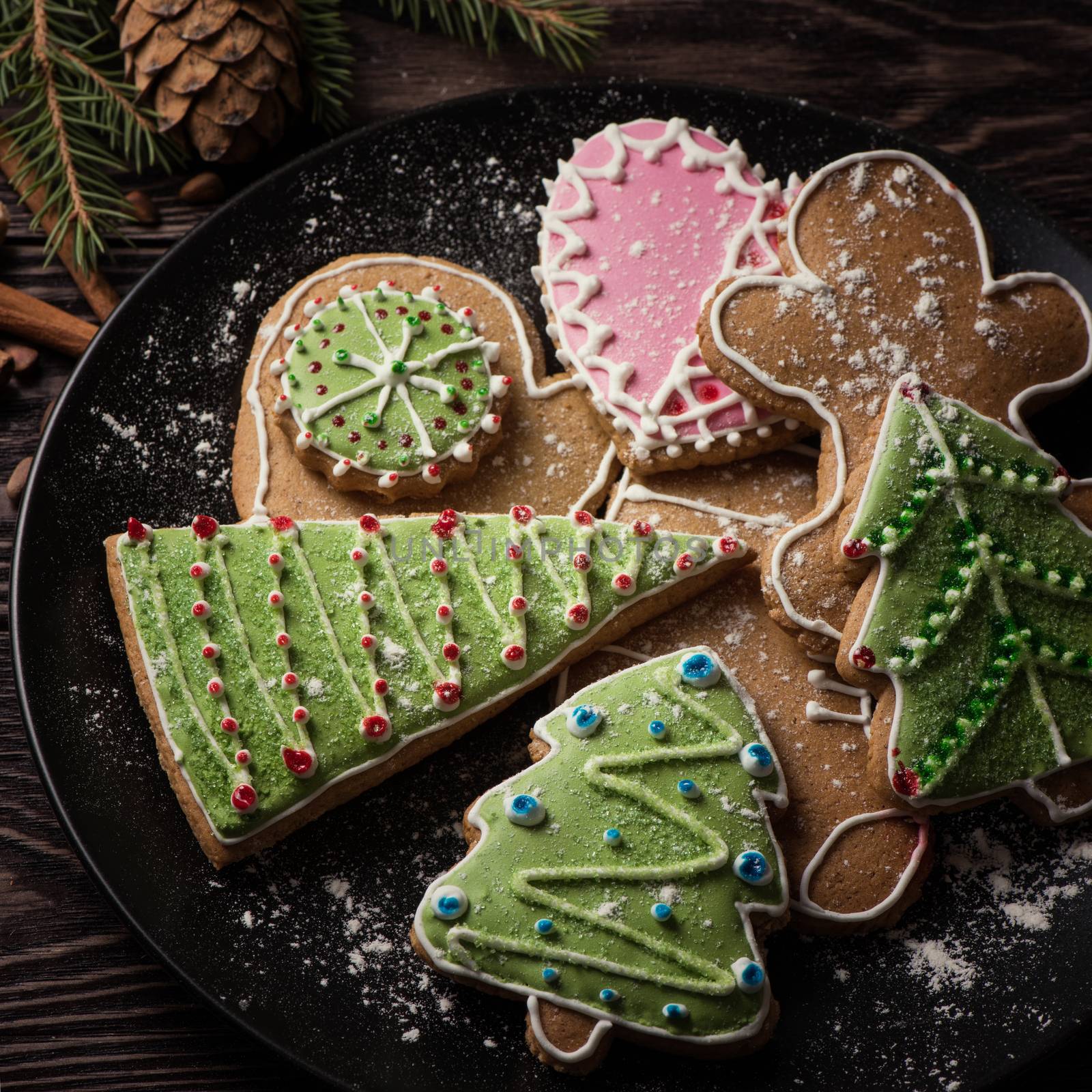 New year homemade gingerbread by rusak